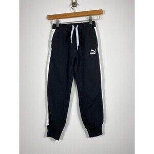PUMA Boys Joggers Black & White Track Sweatpants – Size 7